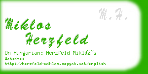 miklos herzfeld business card